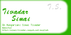 tivadar simai business card